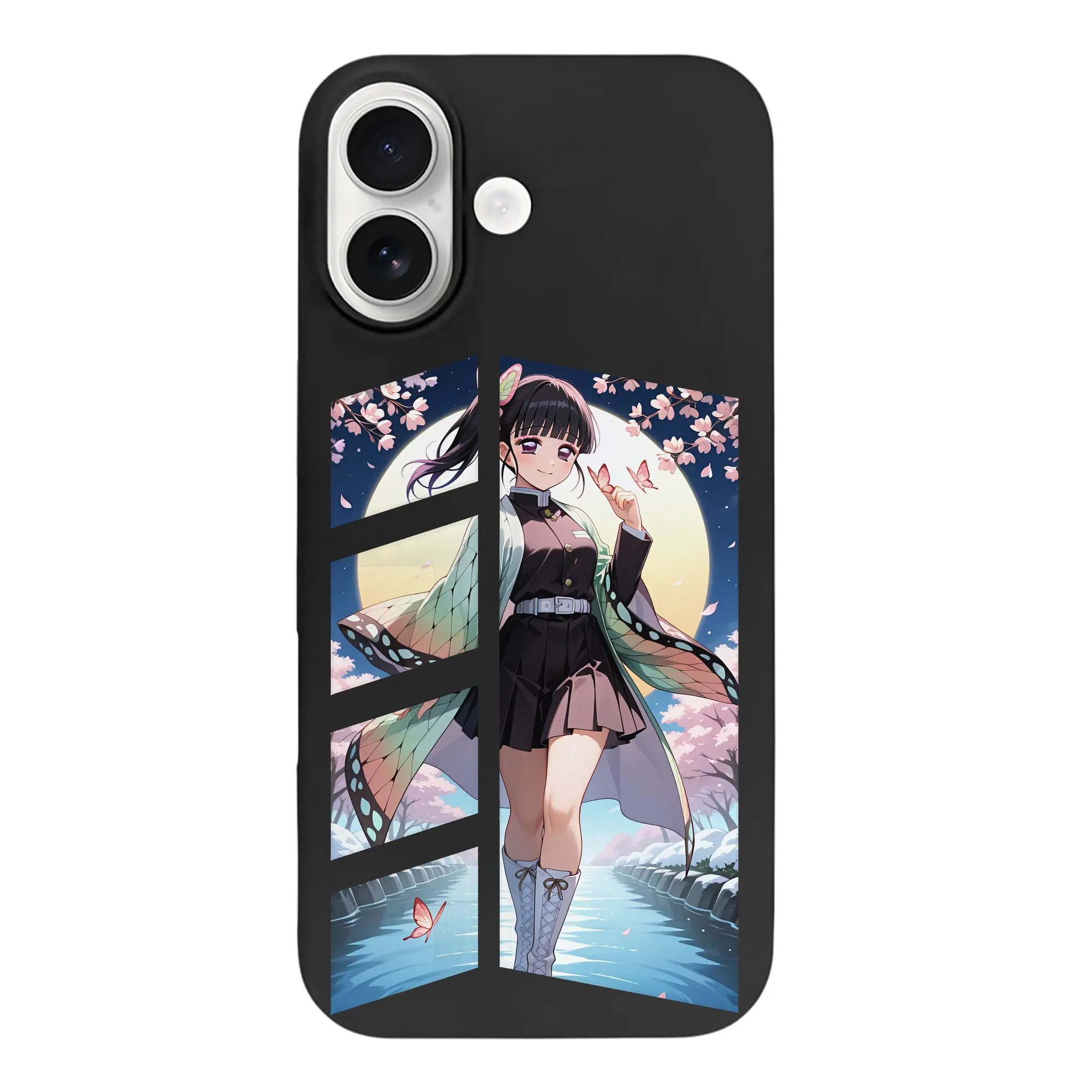 鬼滅の刃 グッズ,栗花落 カナヲ - iPhone 17 シリーズ シリコンケース 薄型 耐衝撃 指紋防止 ソフトタッチカバー 精密フィット 傷防止 保護ケース iPhone 17/17 Air/17 Pro/17 Pro Max 対応